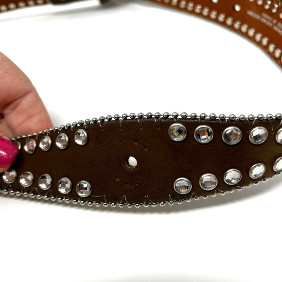 Blazin Roxx Ladies Scalloped Rhinestone Concho Belt Style N3512044 Size Medium - Picture 5 of 7